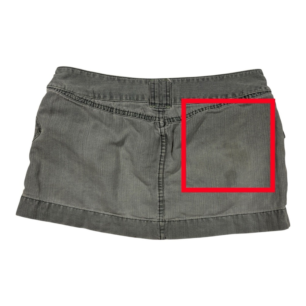 Y2k Diesel Gray Mini Skirt 31 Vintage Model Off Duty Grunge - Picture 2 of 6